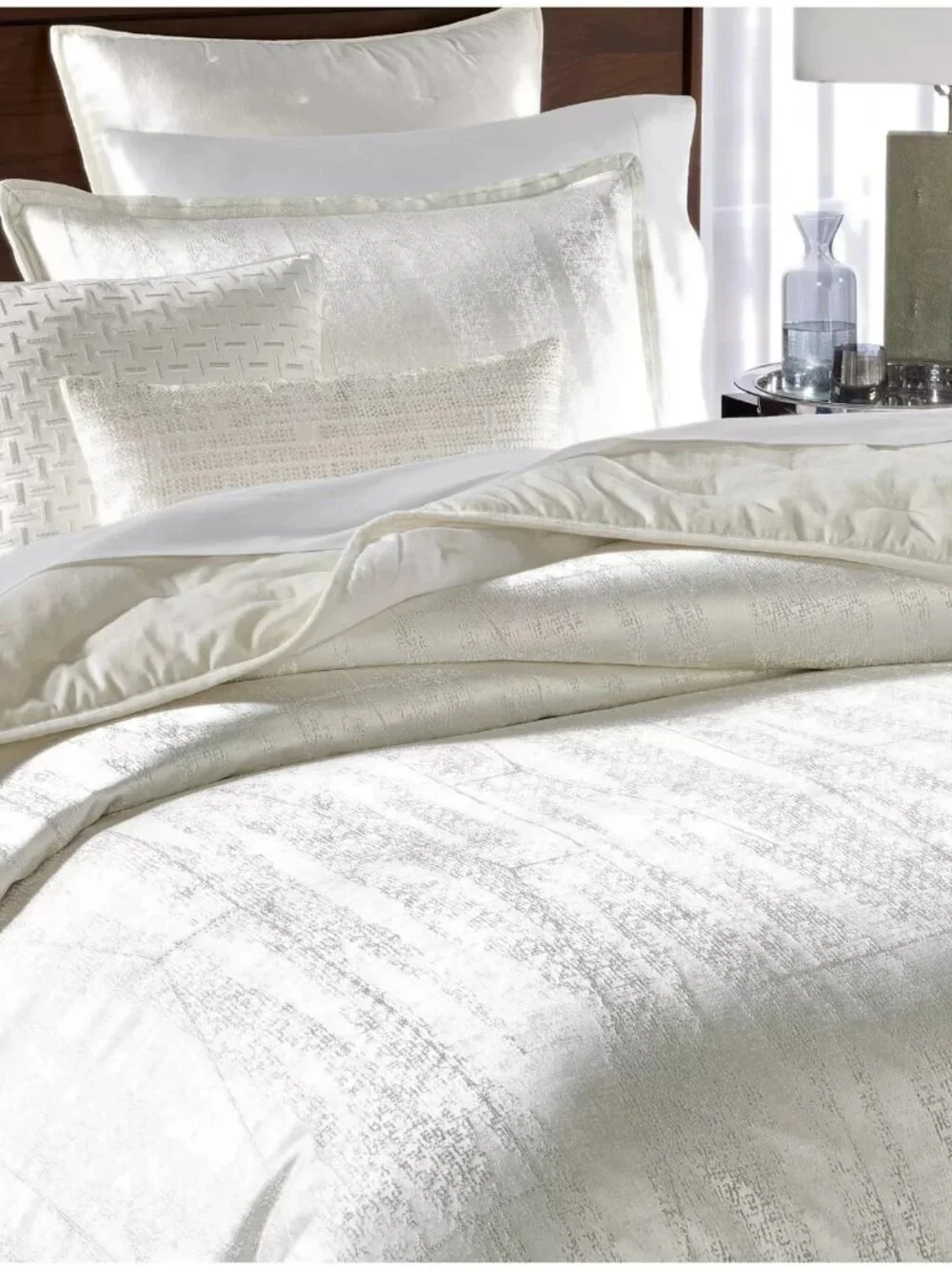 Hotel Collection Fractured Geo Duvet Cover Set Full/Queen– Modern Luxury Bedding